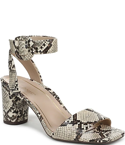 Vionic Zinfandel Embossed Snake Leather Dress Sandals