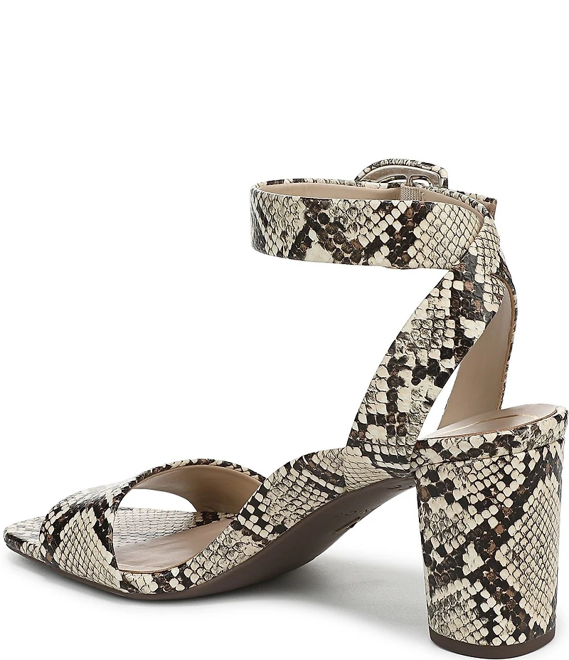 Vionic Zinfandel Embossed Snake Leather Dress Sandals