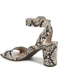 Vionic Zinfandel Embossed Snake Leather Dress Sandals
