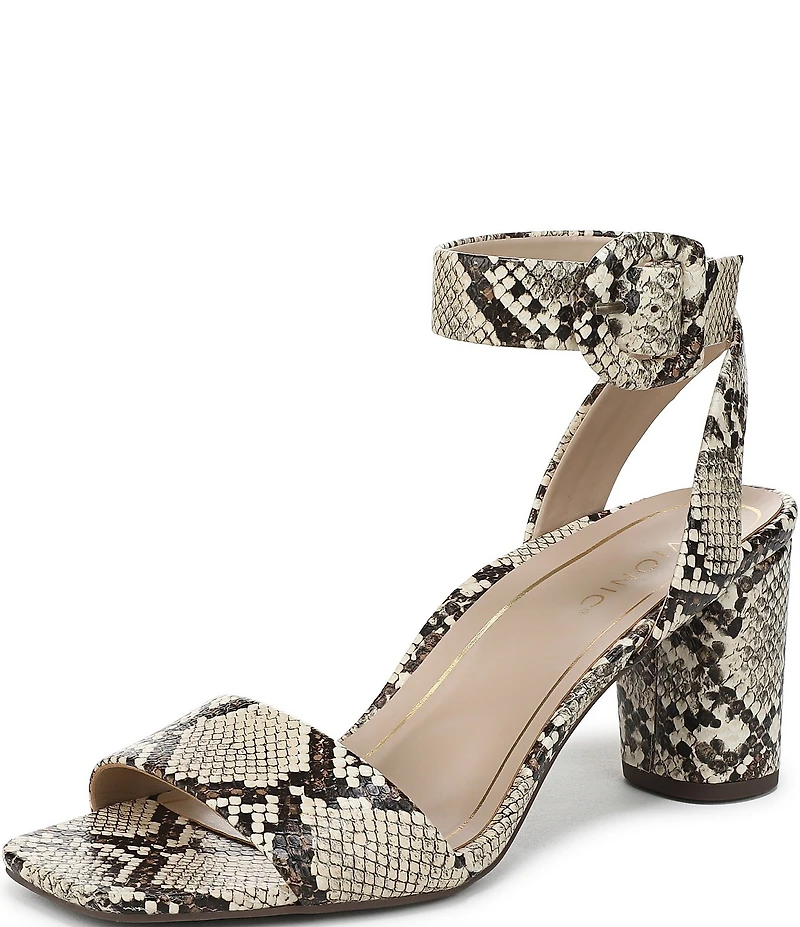 Vionic Zinfandel Embossed Snake Leather Dress Sandals