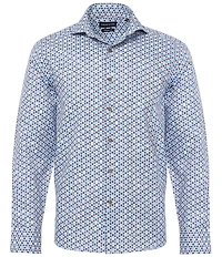 Visconti Allover Print Long Sleeve Woven Shirt