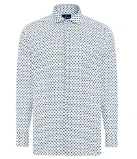 Visconti Big & Tall Diamond Print Stretch Long Sleeve Woven Shirt