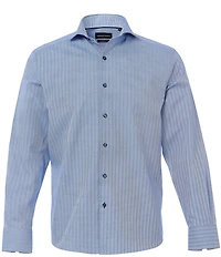 Visconti Big & Tall Herringbone Long Sleeve Woven Shirt