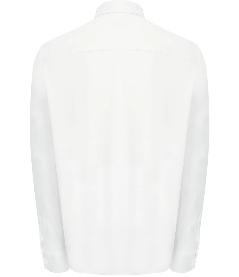Visconti Big & Tall Melange Knit Long Sleeve Woven Shirt