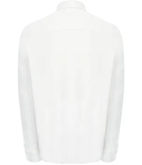 Visconti Big & Tall Melange Knit Long Sleeve Woven Shirt