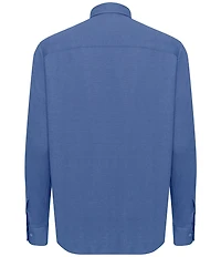 Visconti Big & Tall Melange Knit Long Sleeve Woven Shirt