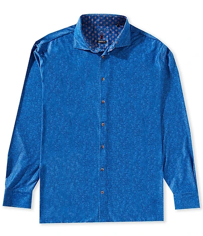 Visconti Big & Tall Printed Long Sleeve Woven Shirt