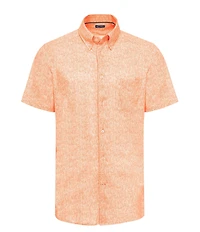 Visconti Big & Tall Textured Stretch Short Sleeve Woven Shirt