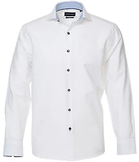 Visconti Herringbone Long Sleeve Woven Shirt