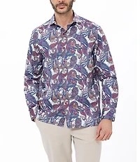 Visconti Large Paisley Long Sleeve Woven Shirt