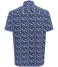 Visconti Puzzle Print Stretch Short Sleeve Woven Shirt