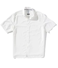 Visconti Solid Stretch Seersucker Short Sleeve Woven Shirt