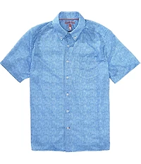 Visconti Textured Stretch Short Sleeve Woven Shirt