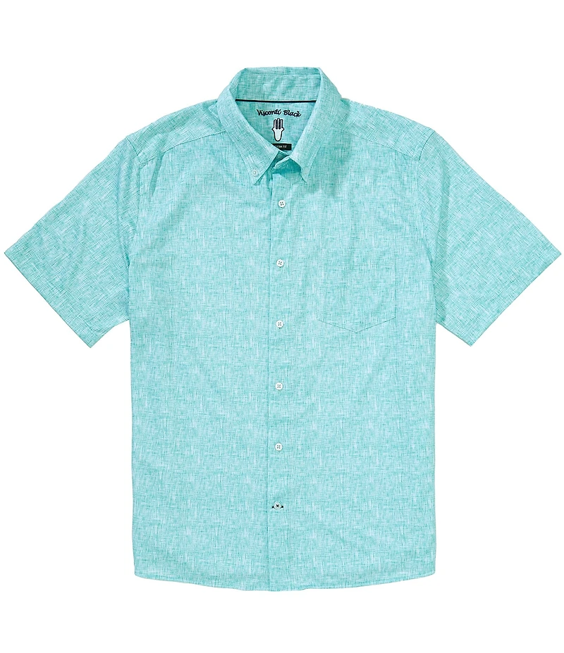 Visconti Textured Stretch Short Sleeve Woven Shirt