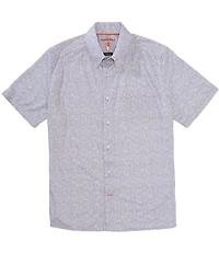 Visconti Textured Stretch Short Sleeve Woven Shirt