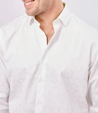 Visconti Tonal Paisley Jacquard Long Sleeve Woven Shirt