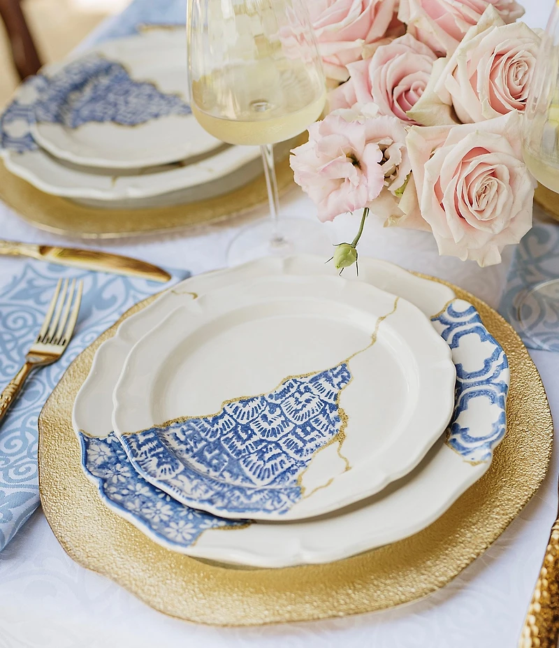 Viva by Vietri Baroque Glass Dinner Plate