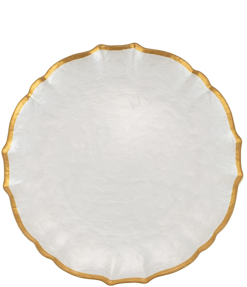 Viva by Vietri Baroque Glass Dinner Plate