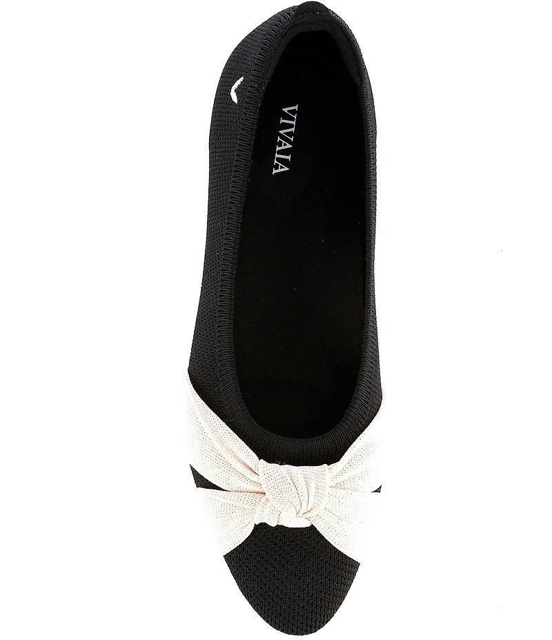 VIVAIA Bibi Stretch Knit Knotted Ballet Flats
