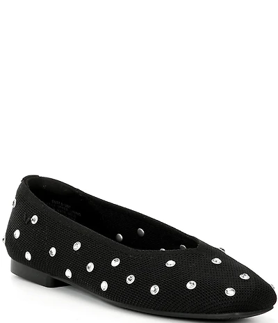 VIVAIA Margot 2.0 Stretch Knit Rhinestone Flats