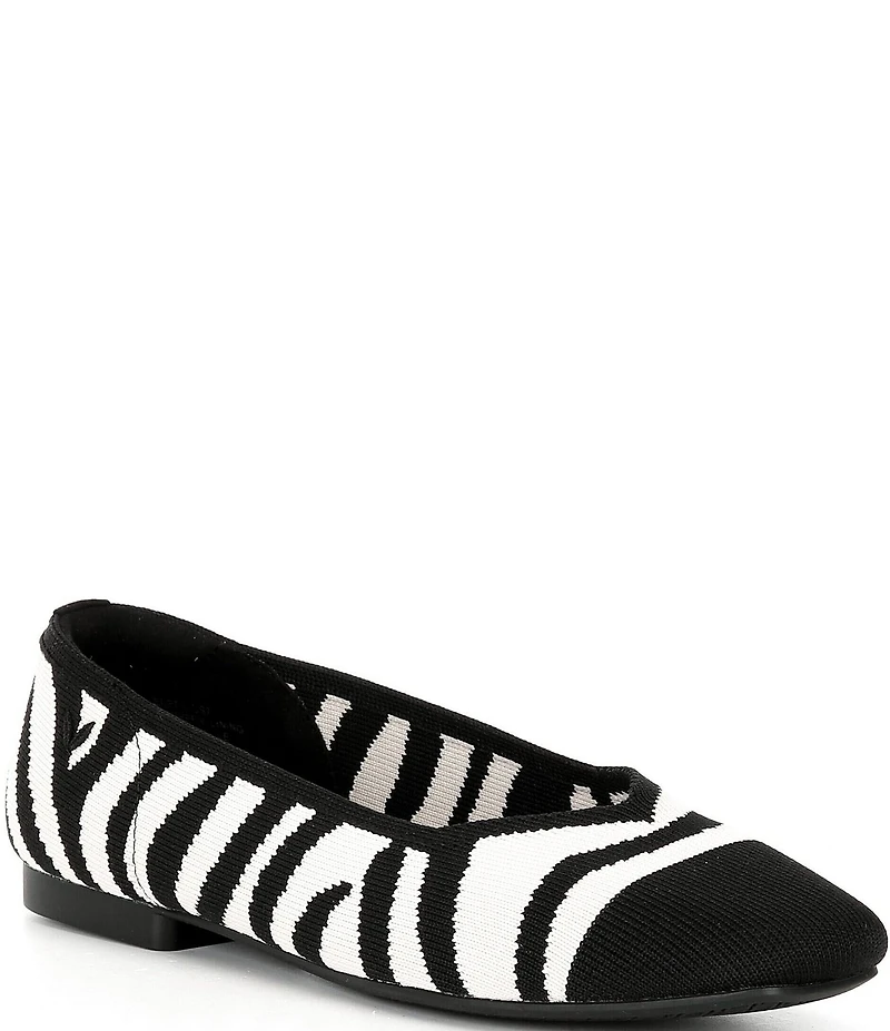 VIVAIA Margot 2.0 Zebra Stretch Knit Flats