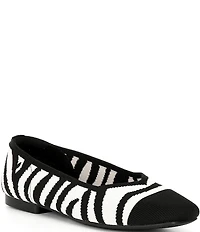 VIVAIA Margot 2.0 Zebra Stretch Knit Flats