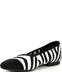 VIVAIA Margot 2.0 Zebra Stretch Knit Flats