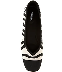 VIVAIA Margot 2.0 Zebra Stretch Knit Flats