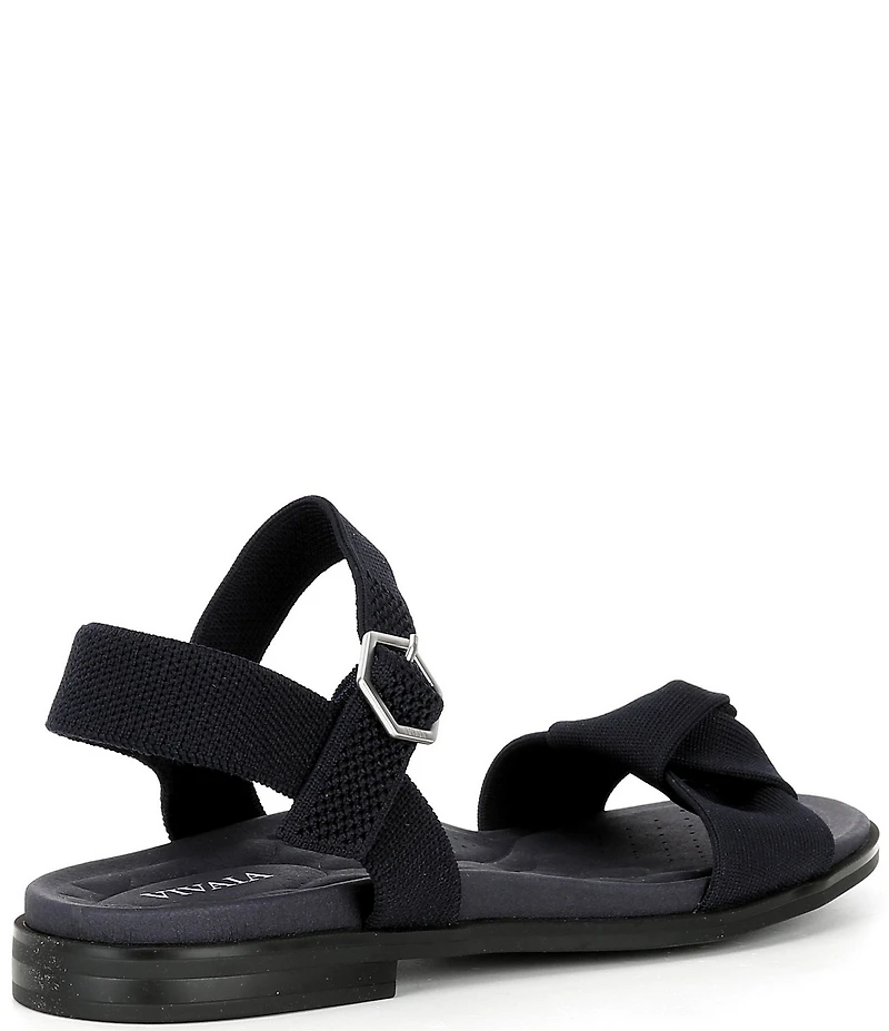 VIVAIA Paloma Knotted Knit Flat Ankle Strap Sandals