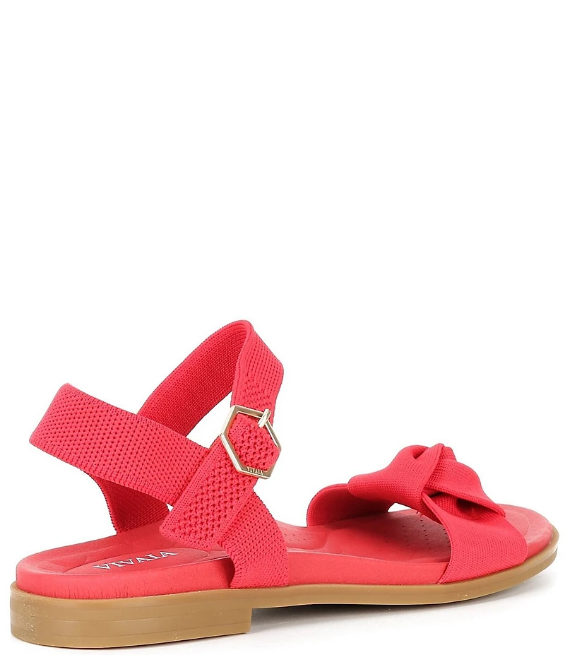 VIVAIA Paloma Knotted Knit Flat Ankle Strap Sandals