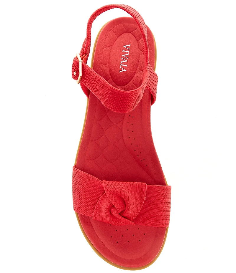 VIVAIA Paloma Knotted Knit Flat Ankle Strap Sandals
