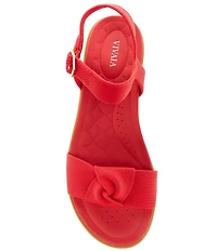 VIVAIA Paloma Knotted Knit Flat Ankle Strap Sandals