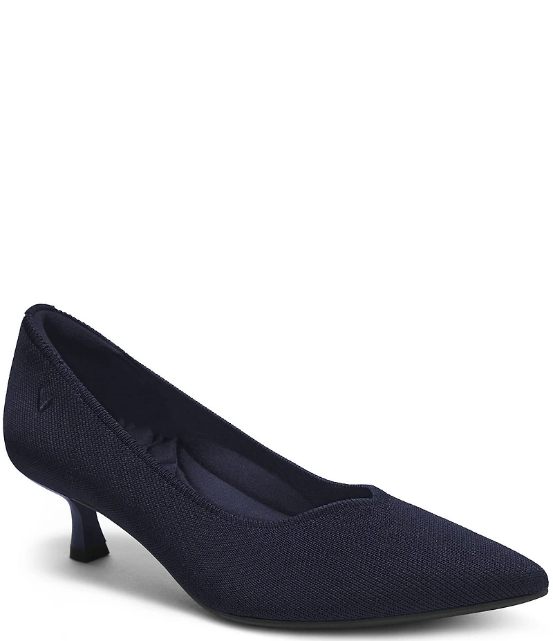 VIVAIA Scarlet Stretch Knit Kitten Heel Pumps