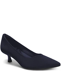 VIVAIA Scarlet Stretch Knit Kitten Heel Pumps