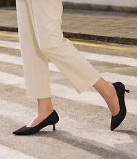 VIVAIA Scarlet Stretch Knit Kitten Heel Pumps