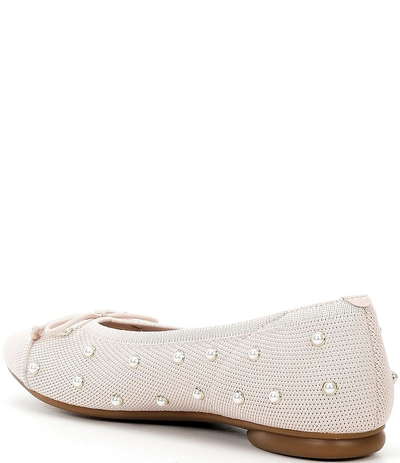 VIVAIA Tiana Knit Pearl Bow Ballet Flats