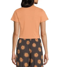 Volcom As If Desert Sand Short Sleeve Cropped Baby Tee