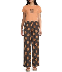 Volcom As If Desert Sand Short Sleeve Cropped Baby Tee