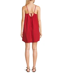 Volcom Baby Cakes Scoop Neck Sleeveless Slip Mini Dress