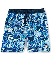Volcom Big Boys 8-20 Lido Print Swim Trunks