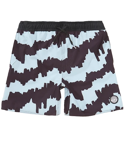 Volcom Big Boys 8-20 Lido Print Swim Trunks