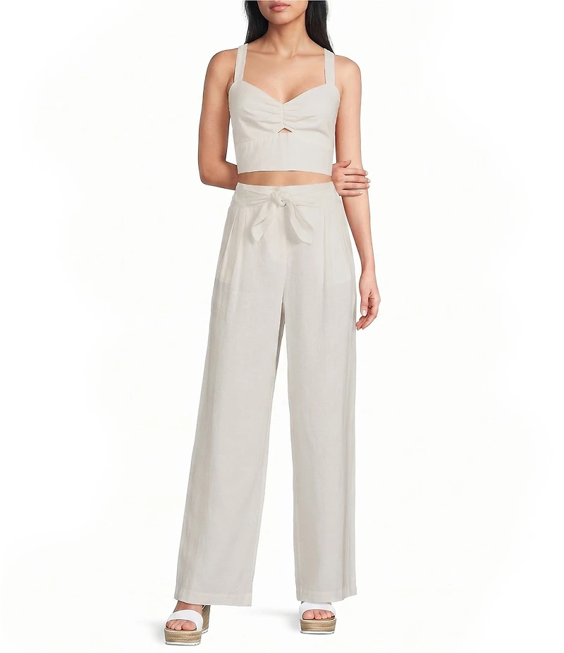 Volcom Bow Chicka High Rise Flat Front Wide Leg Pants