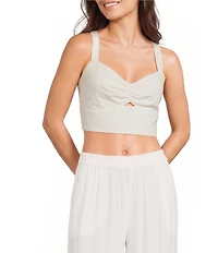 Volcom Bow Chicka V-Neck Ruched Cropped Tank