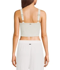 Volcom Bow Chicka V-Neck Ruched Cropped Tank