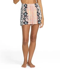 Volcom Funtastical Mixed Media Printed Gauze Shorts