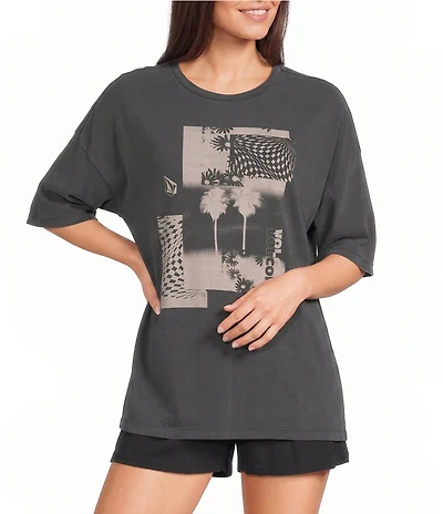 Volcom Glitch Tropic Graphic Crew Neck Short Sleeve Boyfriend Tee