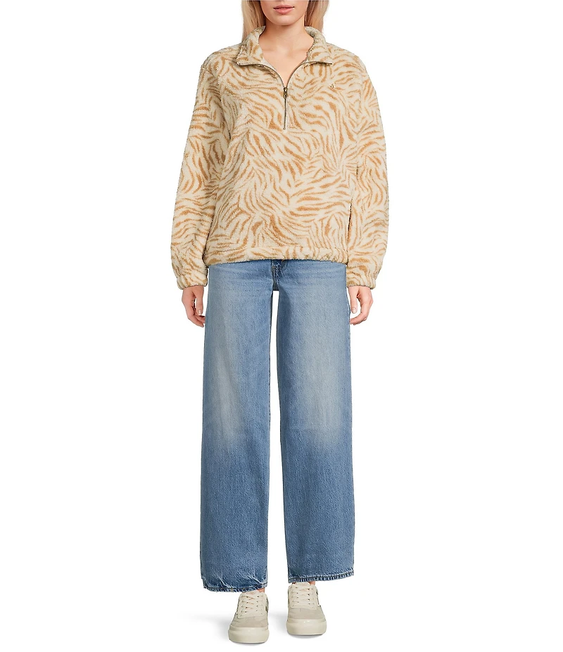 Volcom Halfstone Long Sleeve Faux Sherpa Pullover