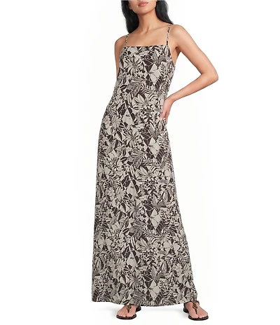 Volcom Hib Dia Floral Printed Slip Dress
