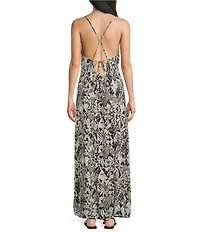 Volcom Hib Dia Floral Printed Slip Dress