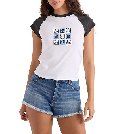 Volcom Kick It Game Day Color Blocked Raglan Sleeve T-Shirt